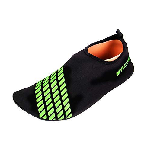 MISSMAO Schwimmschuhe Damen Herren Strandschuhe Surfschuhe Aquaschuhe Barfuß Badeschuhe für Wassersport Beach Pool Surfen Yoga,Grün,40/41 EU von MISSMAO