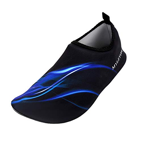 MISSMAO Unisex Badeschuhe Strandschuhe Wasserschuhe Aquaschuhe Schwimmschuhe Surfschuhe Wassersport Beach Pool Surfen Yoga,Blau,46/47 EU von MISSMAO