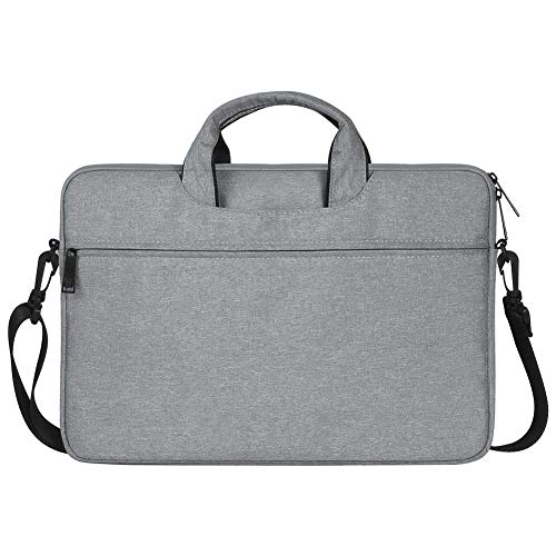 Notebooktasche für 13.3 Zoll MacBook,Notebook Computer, Laptop Schultertasche Sleeve Hülle Umhängetasche mit Griff und Schulterriemen aus strapazierfähigem als Messenger Bag,Grau von MISSMAO