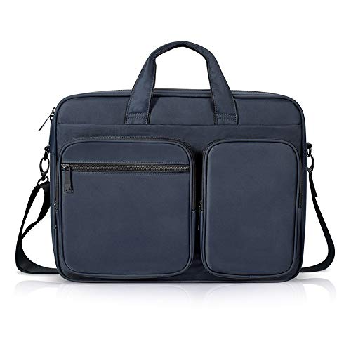 Notebooktasche für 15.6 Zoll MacBook Pro, Notebook Computer, Polyester Laptop Schultertasche Sleeve Hülle Umhängetasche mit Griff und Schulterriemen aus strapazierfähigem als Messenger Bag,Marine von MISSMAO