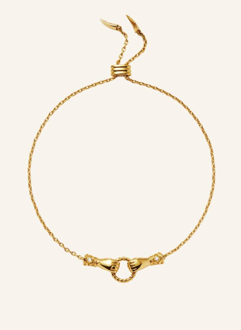 Missoma Armbänder Harris Reed Mini In Good Hands Slider Bracelet By Glambou gold von MISSOMA