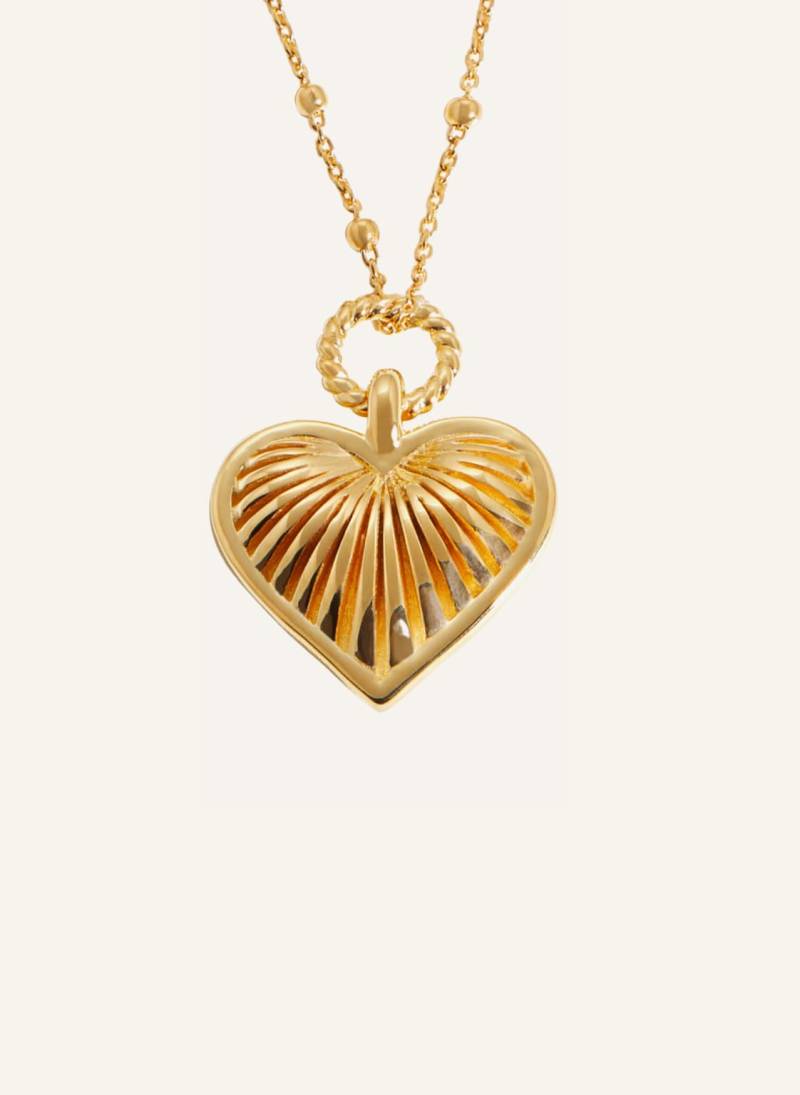 Missoma Halskette Ridge Heart Necklace By Glambou gold von MISSOMA
