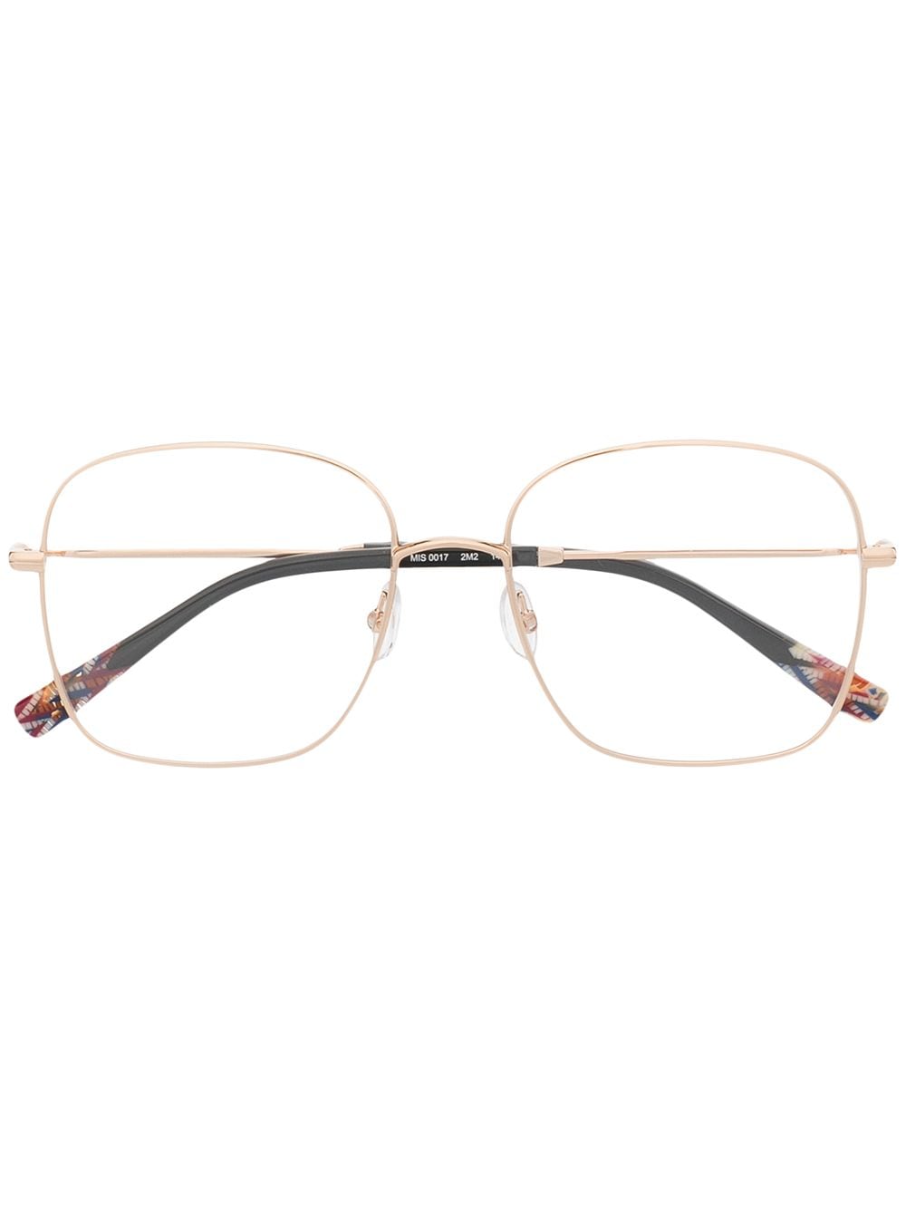 MISSONI EYEWEAR Eckige Brille im Oversized-Look - Gold von MISSONI EYEWEAR