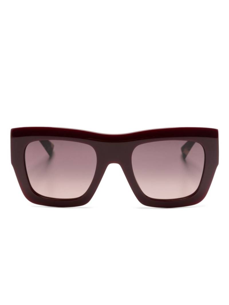 MISSONI EYEWEAR Eckige Sonnenbrille mit Zickzackmuster - Rot von MISSONI EYEWEAR