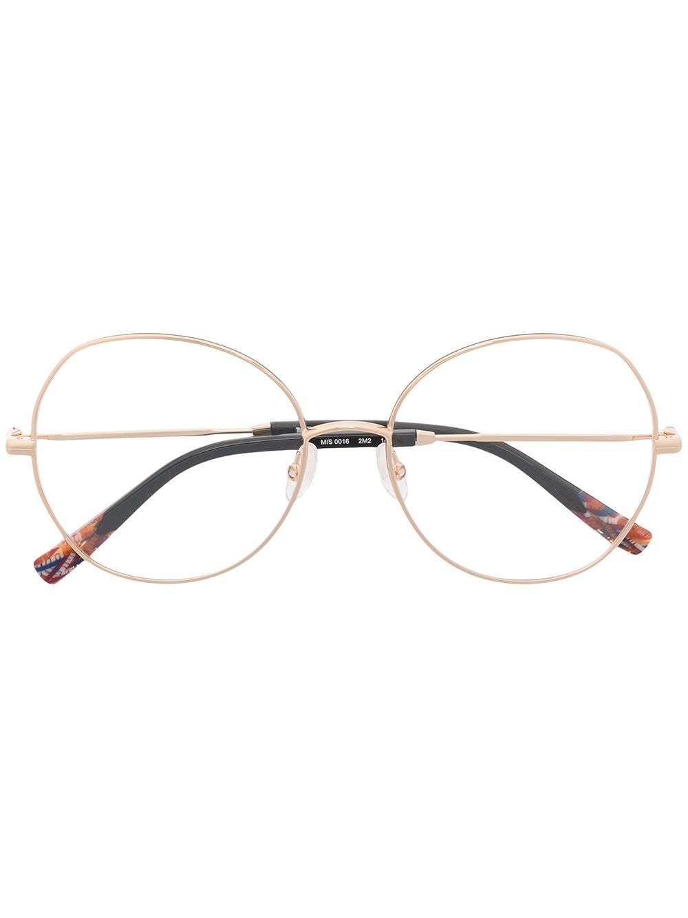 MISSONI EYEWEAR Runde Oversized-Brille - Gold von MISSONI EYEWEAR