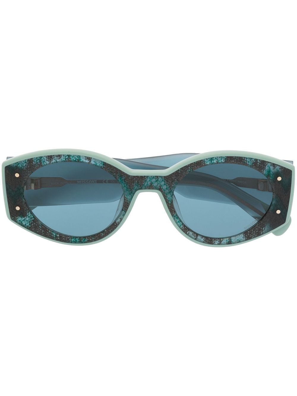 MISSONI EYEWEAR Sonnenbrille mit ovalem Gestell - Blau von MISSONI EYEWEAR