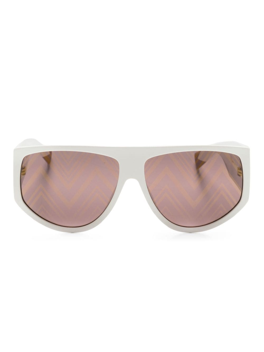 MISSONI EYEWEAR Sonnenbrille mit D-Gestell - Weiß von MISSONI EYEWEAR