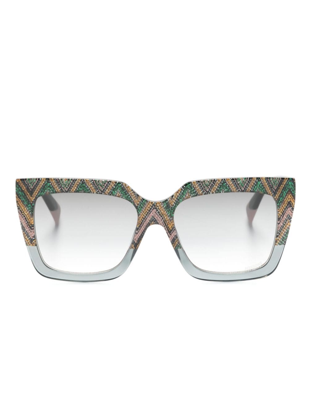 MISSONI EYEWEAR Sonnenbrille mit eckigem Gestell - Grau von MISSONI EYEWEAR