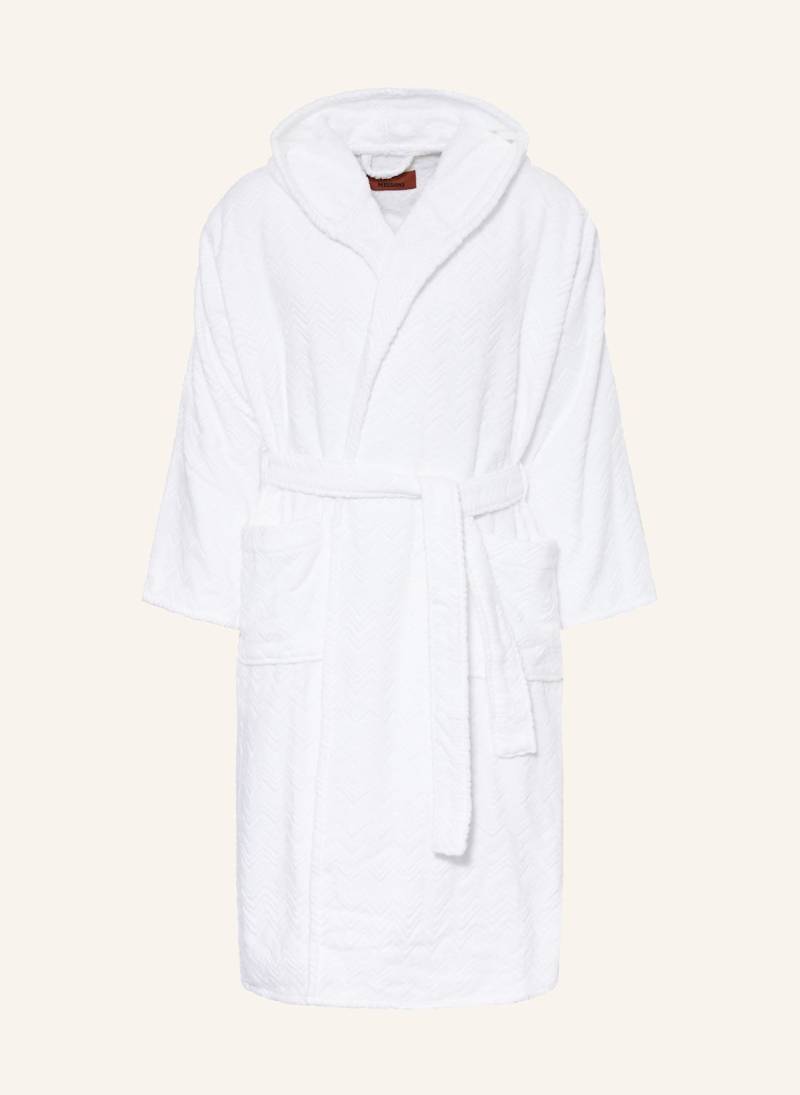 Missoni Home Bademantel Chalk Mit Kapuze Und Geschenkbox weiss von MISSONI Home
