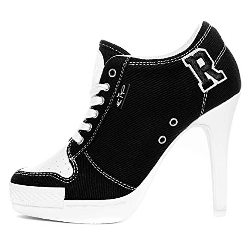 MISSY ROCKZ College ROCKZ just Black, Größe:EU 43 / UK 9.5 / US 11.5, Absatz:8.5 cm von MISSY ROCKZ