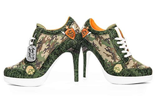 MISSY ROCKZ Rockz Army Camouflage/White, Größe:EU 35 / UK 3 / US 5, Absatz:8.5 cm von MISSY ROCKZ