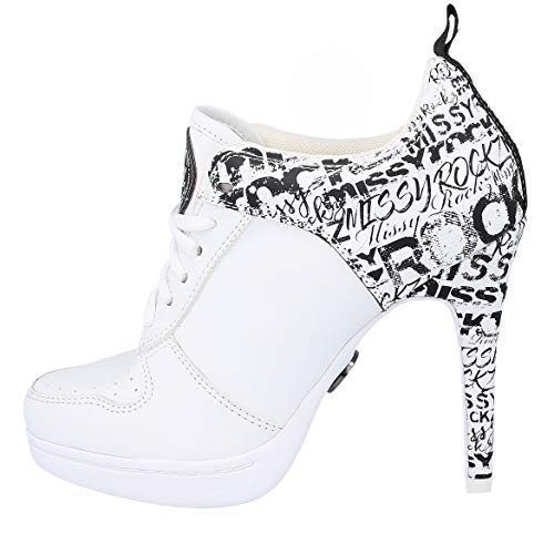 MISSY ROCKZ Street Rockz 2.0 just White, Größe:EU 35 / UK 3 / US 5, Absatz:10.5 cm von MISSY ROCKZ