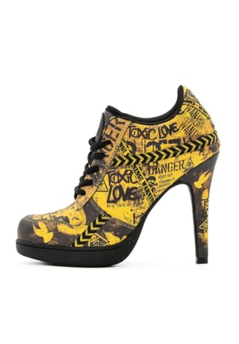 MISSY ROCKZ Toxic 2.0 Yellow/Black, Größe:EU 37 / UK 4.5 / US 6.5, Absatz:10.5 cm von MISSY ROCKZ