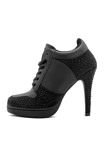 MISSY ROCKZ YES I ROCKZ 2.0 Sparkling Black, Größe:EU 35 / UK 3 / US 5, Absatz:8.5 cm von MISSY ROCKZ