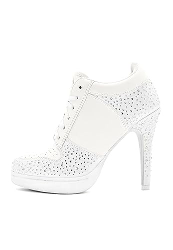 MISSY ROCKZ YES I ROCKZ 2.0 Sparkling White, Größe:EU 35 / UK 3 / US 5, Absatz:8.5 cm von MISSY ROCKZ