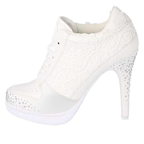 MISSY ROCKZ Yes I Rockz Sparkling White, Größe:EU 35 / UK 3 / US 5, Absatz:10.5 cm von MISSY ROCKZ