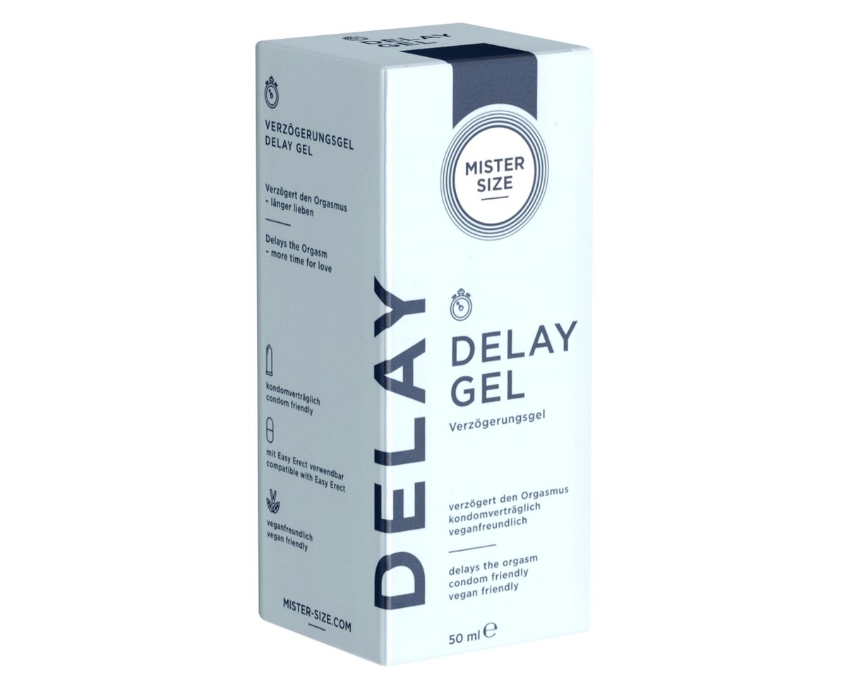 MISTER SIZE Verzögerungsmittel Delay Gel, Flasche mit 50ml, 1-tlg., Verzögerungsgel auf Wasserbasis von MISTER SIZE