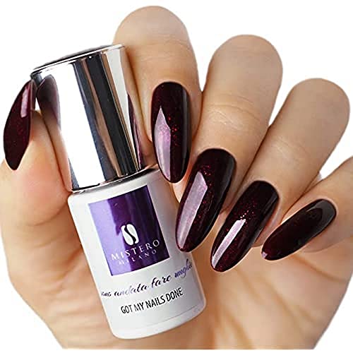 Mistero Milano Glitzer UV Nagellack - LED Nail Polish - Hybrid Nagellack Mit Glitzer - Volle Deckkraft - 7 ml Got My Nails Done von MISTERO MILANO
