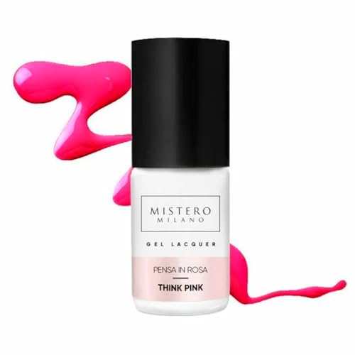 Mistero Milano Nagellack UV – Led Nagellack – UV Nagellack – Nail Polish – Hybrid Nagellack – Volle Deckkraft – 7 ml Think Pink von MISTERO MILANO