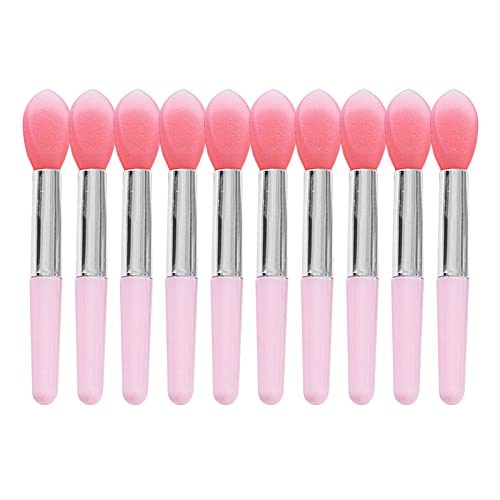 10Pcs Weiche Silikon Kopf Lidschatten Lip Applikator Pinsel Make Up Pinsel Kosmetik Schönheit Make Up Tools Lip Gloss Applikator von MISUVRSE