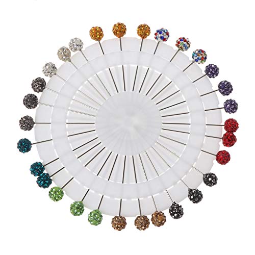30 Stücke Hijab Crystals Ball Broschen Schal Pins Gerade Für Kopfstifte Schmuckdekoration Für Hüte B Kaninchendekoration Girlandkranz Anhänger Dekoration von MISUVRSE