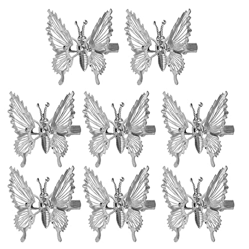8x/set 3D Schmetterling Haarclip Haarklemme Stifte Gold Metall Bewegende Schmetterling Haare Barrettes Styling Claw Clip Für Frauen von MISUVRSE
