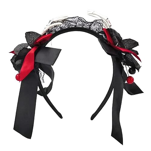 Cosplay-Hexen-Haarreif mit Geisterhand Frau Make-up Stirnband für Karneval Party Fotografieren Bowknot Dekor Haarband Cosplay Stirnbänder für Frau Cosplay Stirnband Bowknot Form Halloween Cosplay von MISUVRSE