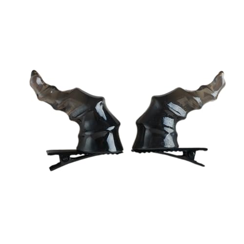 Goth Hair Clip Devil Horn Form Haarnadel Entenbills Haarclip Für Halloween Carnivals Side Ponytail Haarnadeln Für Teenager von MISUVRSE