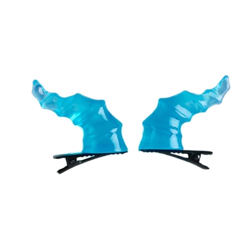 Goth Hair Clip Devil Horn Form Haarnadel Entenbills Haarclip Für Halloween Carnivals Side Ponytail Haarnadeln Für Teenager von MISUVRSE