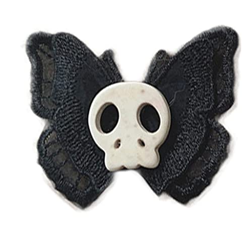 Gothic Duckbill Hair Clip Für Schmetterlingsschädel Haare Barrette Halloween Trendy Ponytail Decor Nicht Schlupf Cosplay Haarseite C. von MISUVRSE