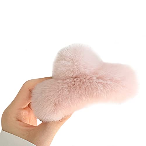 Große Haar Klaue Clip Plüsch Kiefer Klemme Haar Klaue Clips Nicht Slip Haarspange Haar Kopf Zubehör Frauen Schmuck Geschenk von MISUVRSE