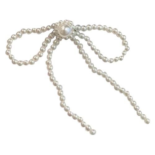 Künstliche Perlen Haarclip Französische Haare Clip Bowknot Duckbills Clip Sidepin Nicht Slip Haar Barrettes Für Haarstyling von MISUVRSE