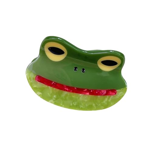 Lustige Haarklammer in Froschform, einzigartiger Cartoon-Frosch, lustige Klauen-Clip, Kopfbedeckung, Haarschmuck für Frauen von MISUVRSE