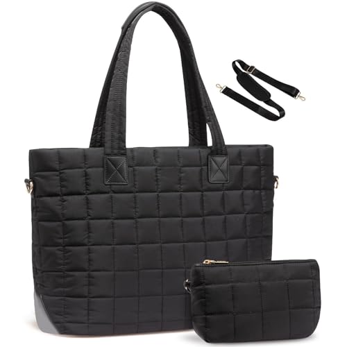 MISUVRSE Elegant Gesteppte Puffer Schulterbeteiligte Geräumige Gepolsterte Crossbody Bag Büroarbeit Für Tägliche Verwendung Und Fahrt Schulterbaumwolle von MISUVRSE