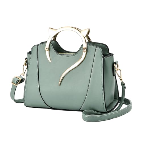 MISUVRSE Frauen PU Leder Schulter Crossbody Tasche Mit Niedlicher Katzenohr Ohr Griffe Große Kapazität Messengerbeutel Süße Katzenohrhandtasche von MISUVRSE