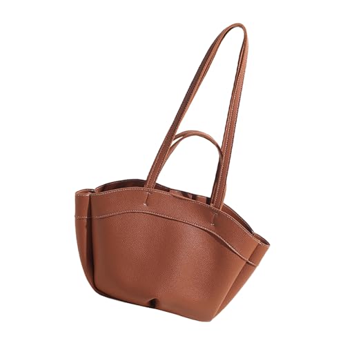 MISUVRSE Frauen Umhängetasche Große Kapazität PU Leder Handtasche Retro Top Taschen Unterarmtasche Für Freizeit Und Reisen Verwenden Sie Achselbeutel von MISUVRSE
