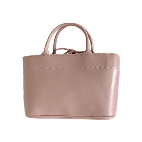 MISUVRSE Große Kapazität PU Leder Handtasche Koreanische Farbkrawatte Krawatte Shopper Bag Geldbörse Perfekt Für Arbeitsreise Und Einkaufsbindung PU Leder Biege Handtasche von MISUVRSE