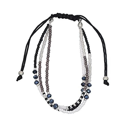 MISUVRSE Handgewebte Perlenarmbänder, Strandfarben, geflochtenes Seil-Armband, geeignet für weibliche Perlen für Teenager-Mädchen, Einheitsgröße, Wie beschrieben von MISUVRSE