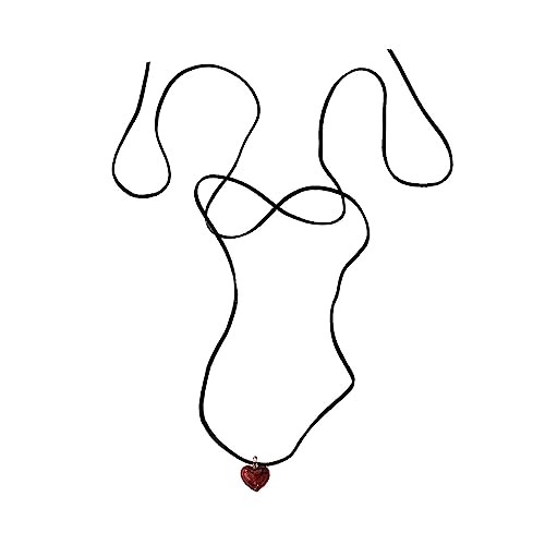 MISUVRSE Herz-Halskette, weibliches Temperament, Schlüsselbeinkette, koreanische Studentin, verstellbare Schlüsselbeinkette, Schmuck für Frauen von MISUVRSE
