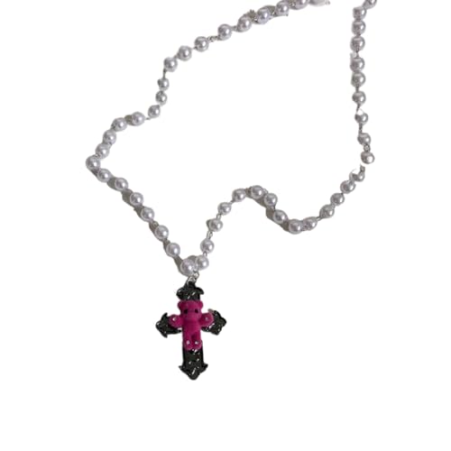 MISUVRSE Leder-Halskette mit Schmetterling-Imitationsperlen für Damen, Schlüsselbeinkette, einfacher Schmuck von MISUVRSE