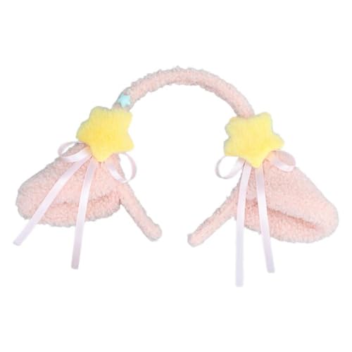 MISUVRSE Lolitas Hairhoop Plüsch Schaf Ohr Stirnband Cosplay Kostüm Halloween Party Kopfschmuck Frauen AnimeExpo Niedliche Kopfbedeckung Mode Requisiten Thema Party Stirnband von MISUVRSE