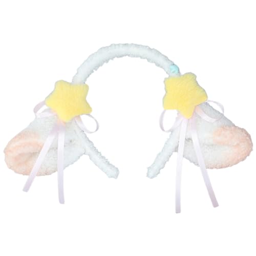 MISUVRSE Lolitas Hairhoop Plüsch Schaf Ohr Stirnband Cosplay Kostüm Halloween Party Kopfschmuck Frauen AnimeExpo Niedliche Kopfbedeckung Mode Requisiten Thema Party Stirnband von MISUVRSE