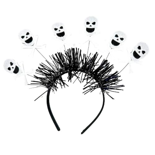 MISUVRSE Simulierte Blume & Schädel dünne Seite Stirnband Halloween Haar Hoop Mode Frauen Hochzeit Party Frisur Kopfbedeckung Leichte Halloween Blume Haarband von MISUVRSE