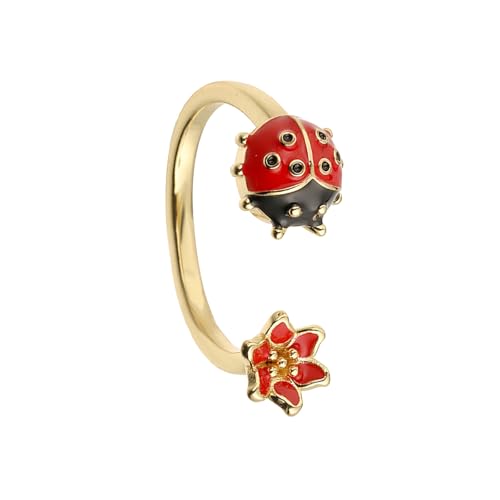 MISUVRSE Six Dot Ladybirds Schmuck Verstellbare Ringe Größe Lebendiger Handbemalter Emaillierter Dekoration Leichte Kupfer Mode Ringe Vielseitige Marienkäfer Design Kupfer MISUVRSE Six Dot Ladybirds Schmuck Verstellbare Ringe Größe Lebendiger Handbemalter Emaillierter Dekoration Leichte Kupfer Mode Ringe Vielseitige Marienkäfer Design Kupfer von MISUVRSE