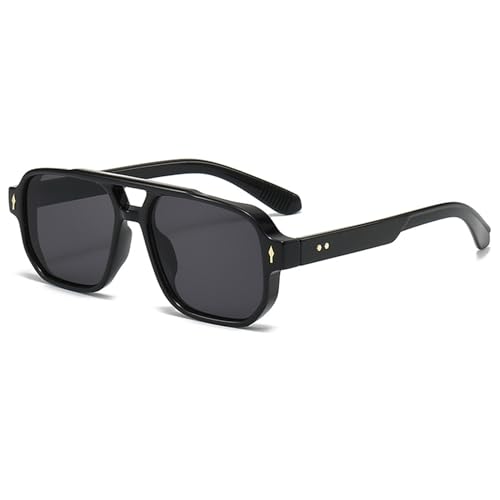 MISUVRSE Sonnenbrille für Strandausflüge, modisch, Erwachsene, Camping, Karneval, Nachtclub, Reisen, rechteckiger Rahmen, quadratisch für Damen, quadratisch für Männer, Schwarz MISUVRSE Sonnenbrille für Strandausflüge, modisch, Erwachsene, Camping, Karneval, Nachtclub, Reisen, rechteckiger Rahmen, quadratisch für Damen, quadratisch für Männer, Schwarz von MISUVRSE