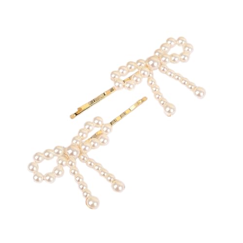 Nachahmung Perlen Bowknot Haar Clip Side Banger Haarnadel Bunte Schleife Haarnadeln Handgemachte Schmetterling Kopfbedeckung Ornamente von MISUVRSE