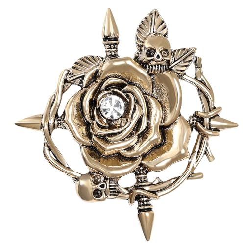 Stilvoller Schädel Rose Brosche Einzigartige Leichtmetallschmuck Modekleidung Schmuck Für Musikfestivals Und Partys Mode Geeignet von MISUVRSE