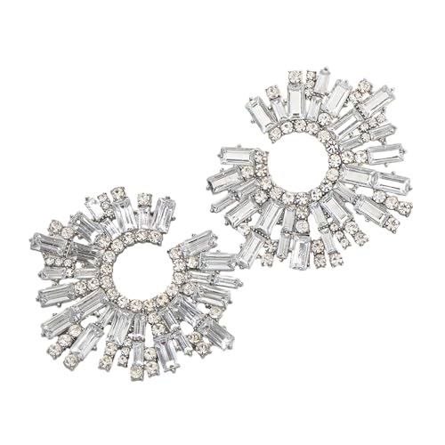 Trendy Crystal Sunflower Form Ohrringe Großer Kreis Blumen Stift Ohrringe Mode Schmuck Für Frauen Mädchen Trendy Modeschmuck von MISUVRSE