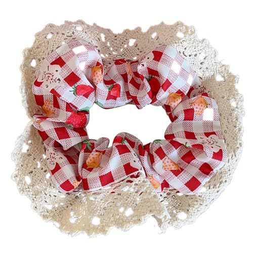 Und Weißes Haar Binde Spitzen Haarseile Check Scrunchies Prinzessin Bei Großen Karierten Krawattenzubehör Prinzessin Insgesamt von MISUVRSE