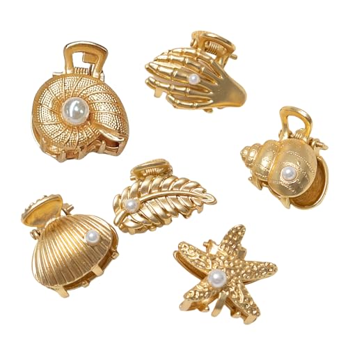 Vielseitige Muschel Haarspange Mit Perlen. Zarte Mit Perlen Eingelegte Muschel Haarspange Haarschmuck Für Trendige Frisur von MISUVRSE